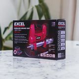 Excel 18V Cordless Grease Gun with 2 x 5.0Ah Battery Charger & Bag