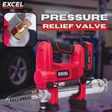 Excel 18V Cordless Grease Gun with 1 x 5.0Ah Battery Charger & Bag