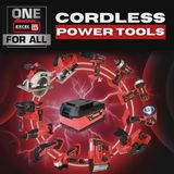 Excel 18V Cordless Mini Chain Saw with 1 x 5.0Ah Battery Charger & Bag