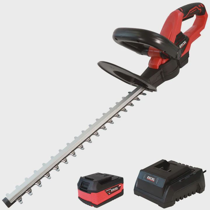 Excel 18V Hedge Trimmer Cutter with 1 x 5.0Ah Battery &amp; Fast Charger EXL5194