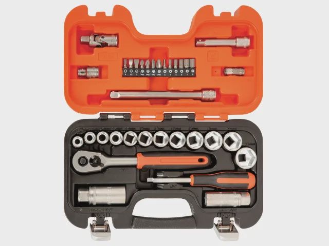 Bahco S330 Socket Set 34 Piece 1/4 and 3/8 Square Drive