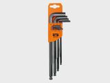 Bahco BE‑9770 Metric Long Ball End Hex L‑Key Set, 9 Piece Tool Set with Extended Reach and Ball End Design