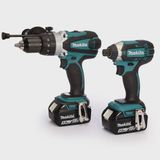 Makita DLX2145TJ 18V LXT Twin Pack (DHP458Z + DTD152Z) With 2 x 5.0Ah Battery Charger & Type 3 Case