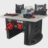 Excel Table Router Cutter 240V with 1/2in Shank TCT Router Cutter Bit 12 Piece Set