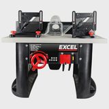 Excel Table Router Cutter 240V with 1/2in Shank TCT Router Cutter Bit 12 Piece Set