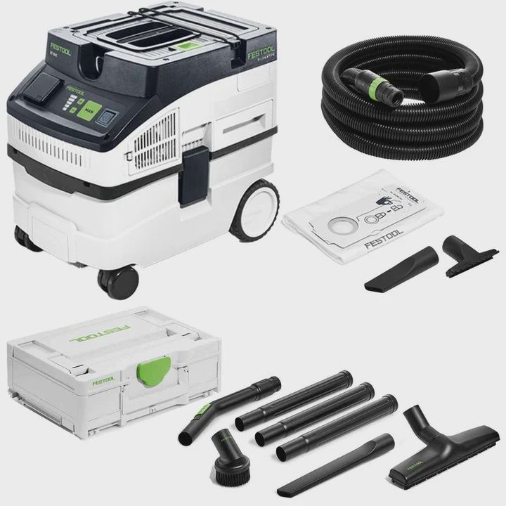 Festool CLEANTEC CT 15 Mobile Dust Extractor 15L 230V GB - 578329 With Compact Cleaning Set 577257