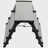 Excel Aluminium Stool Ladder 4 Tread with Work Bench Folding Hop Up 300mm