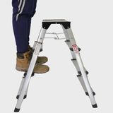 Excel Aluminium Stool Ladder 4 Tread with Work Bench Folding Hop Up 300mm