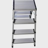 Excel Aluminium Stool Ladder 4 Tread with Work Bench Folding Hop Up 300mm