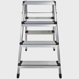 Excel Aluminium Stool Ladder 4 Tread with Work Bench Folding Hop Up 300mm