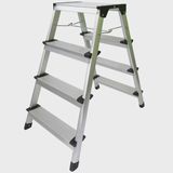 Excel Aluminium Stool Ladder 4 Tread with Work Bench Folding Hop Up 300mm
