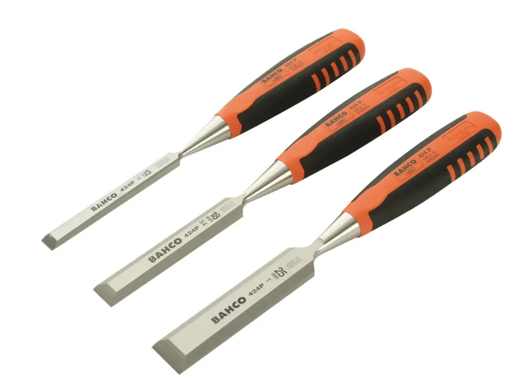 Bahco  BAH424PS3 424-P Bevel Edge Chisel Set, 3 Piece