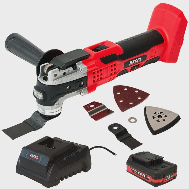 Excel 18V Oscillating Multi Tool with 1 x 2.0Ah Battery &amp; Charger