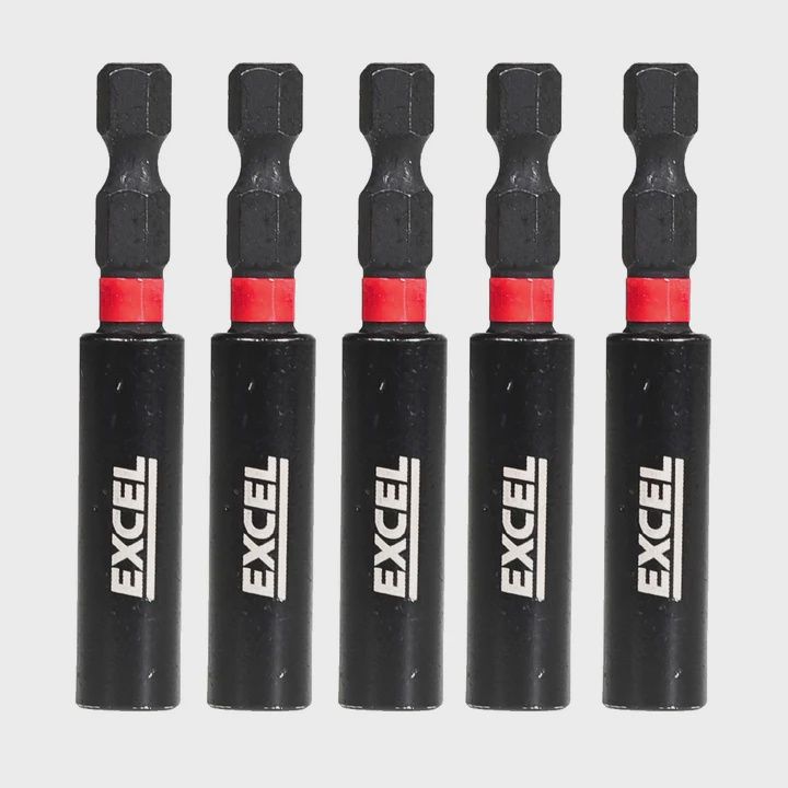 Excel 60mm Magnetic Impact Bit Holder Pack of 5