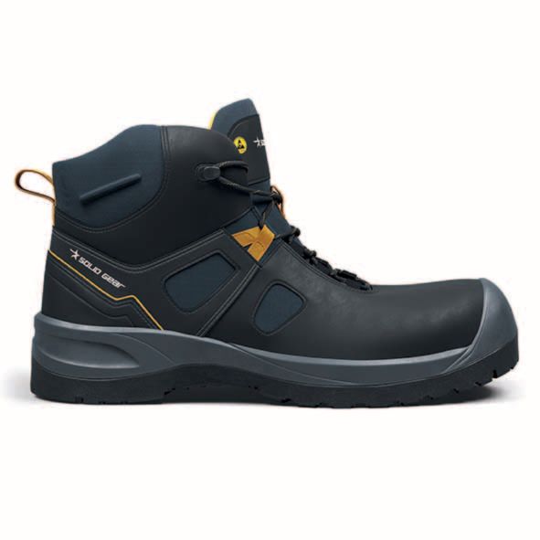 Snickers Solid Gear work shoes Essence Mid S3S black, size 42 UK 8