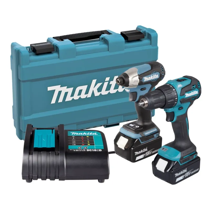 Makita DLX2539ST 18v LXT Brushless Combo Kit Inc 2x 5.0Ah Batteries