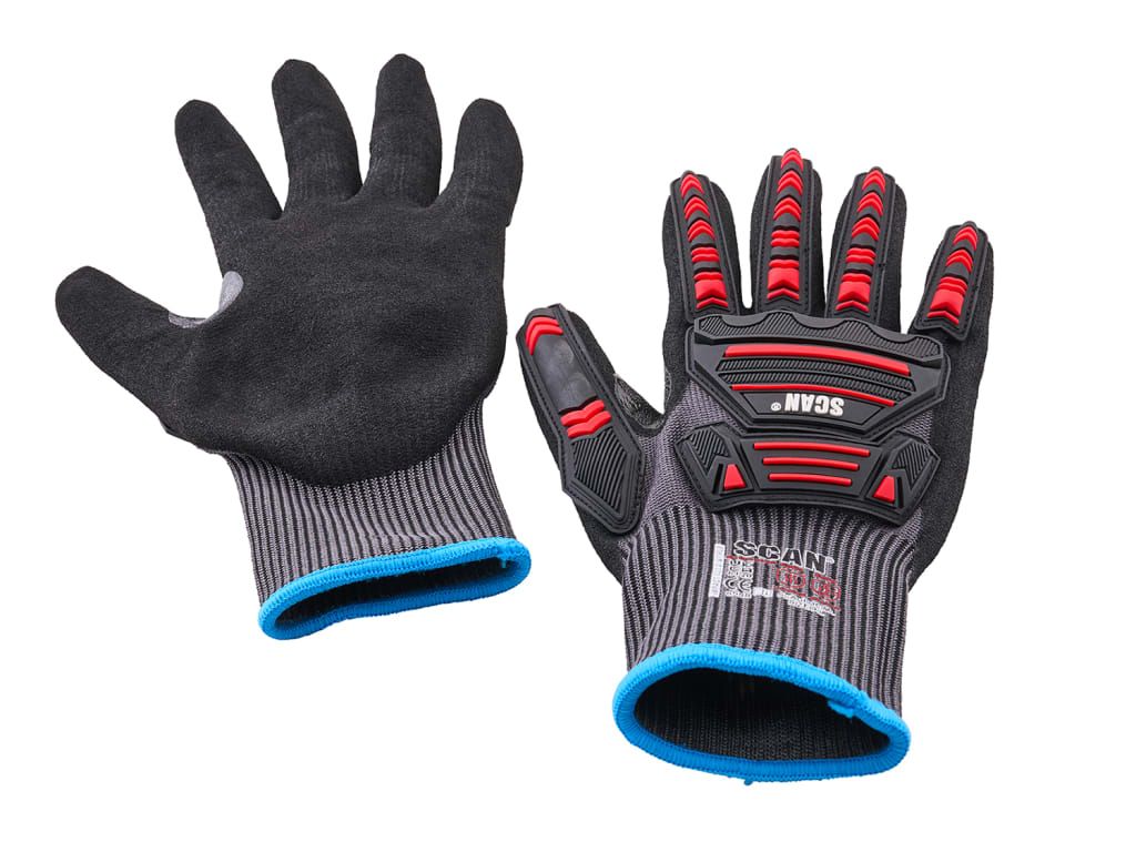 Scan  XMS26GLCUTD Impact Cut Resistant Gloves with Clip