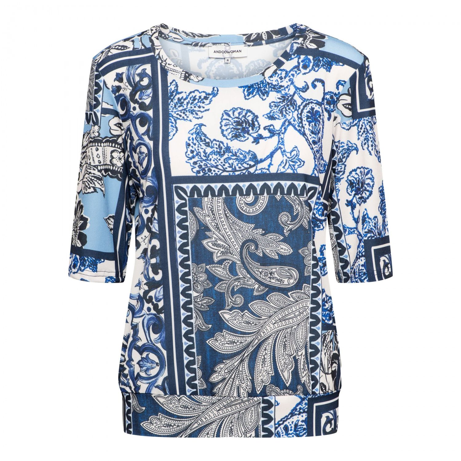 Lucille Paisley, Color: Indigo, Size: S