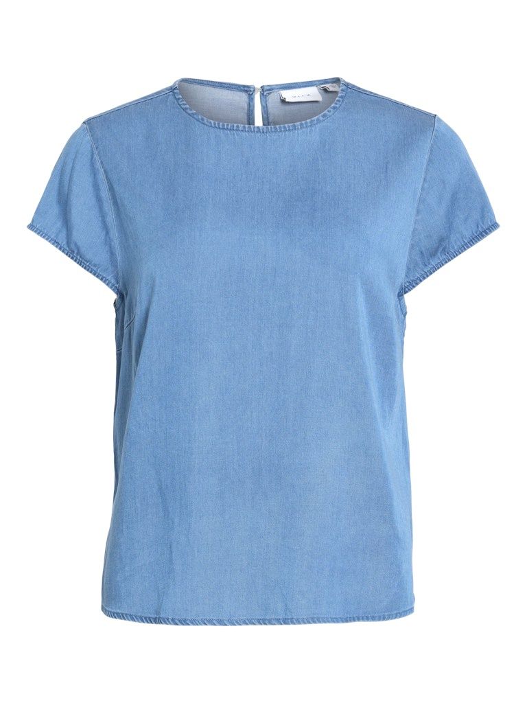 Bista C/S Top, Color: Medium Blue Denim, Size: XS