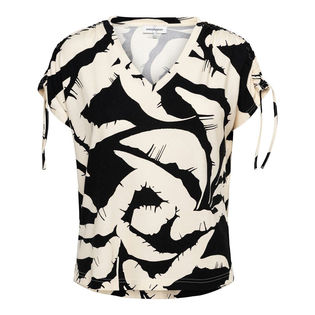 Viana Leaf, Color: Black Multi, Size: S