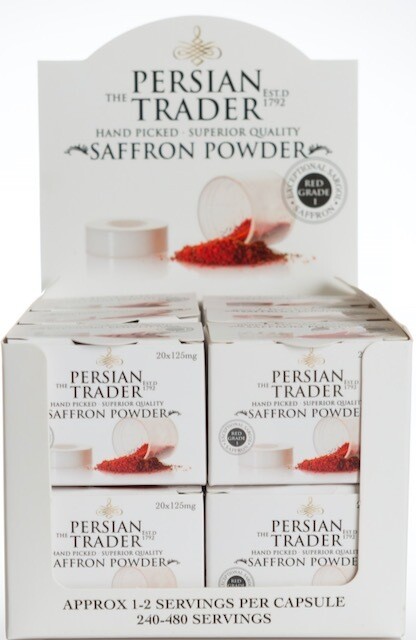 The Persian Trader Topaz Saffron Powder Pack 12x20x125mg