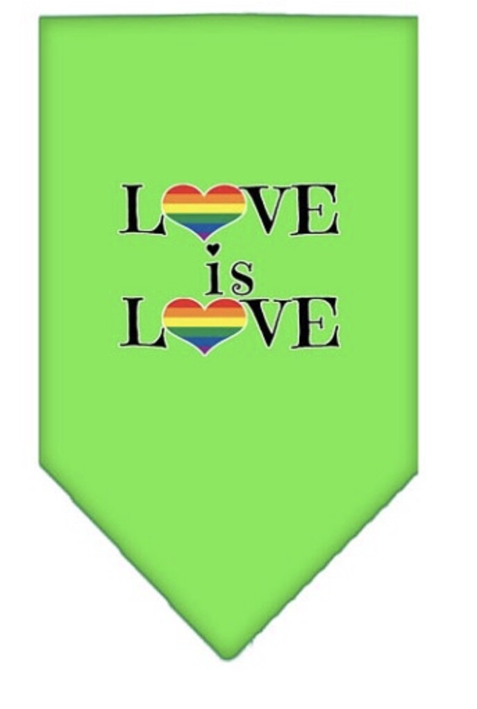 Knyt På Bandana  love is love grønt