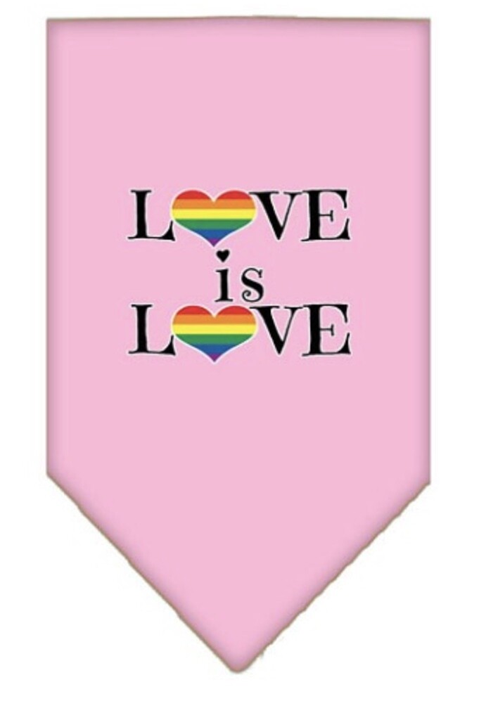 Knyt På Bandana rosa love is love