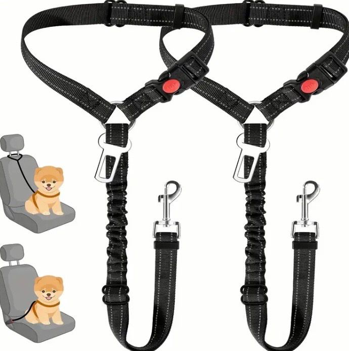 Bilbelte med elastisk Strikk