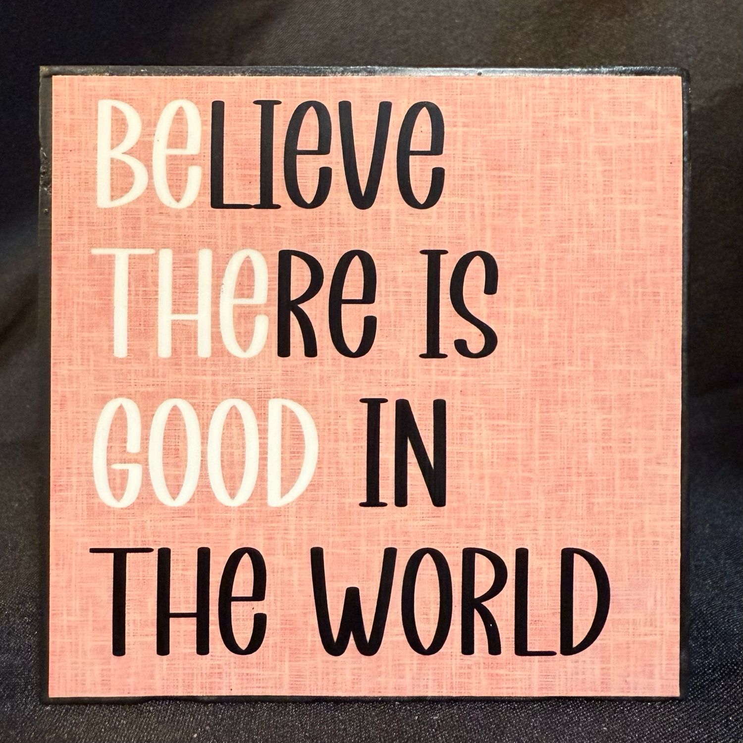 Positivity home decor block