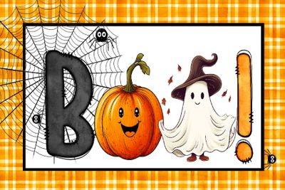 Halloween home decor blocks and signs