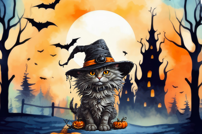 Halloween Cat home decor blocks and signs