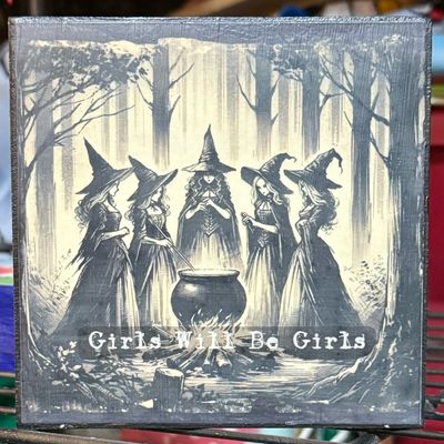 Halloween Witches home decor block