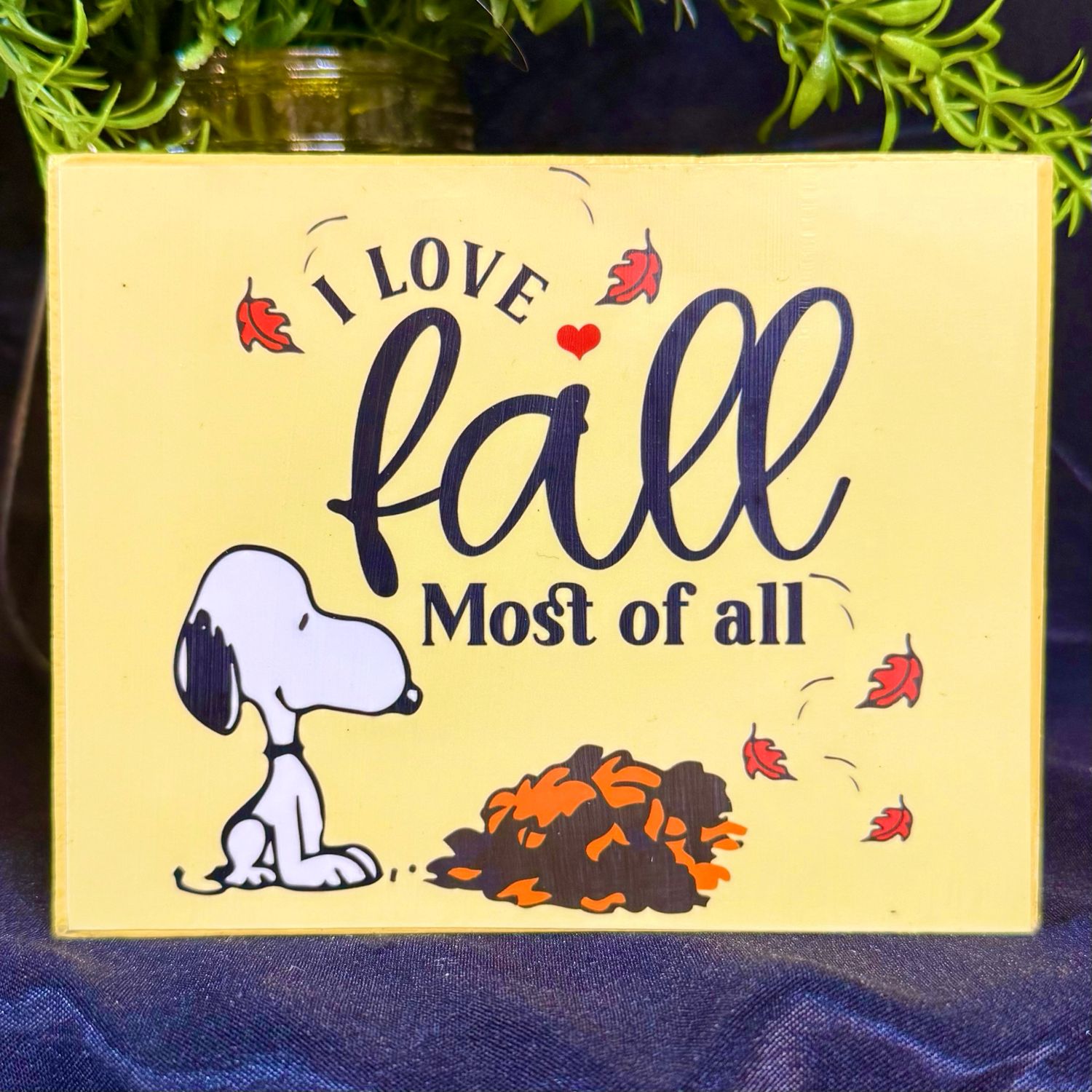 Peanuts Fall home decor blocks