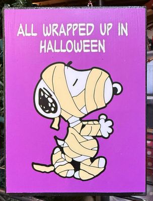 Peanuts Halloween home decor blocks