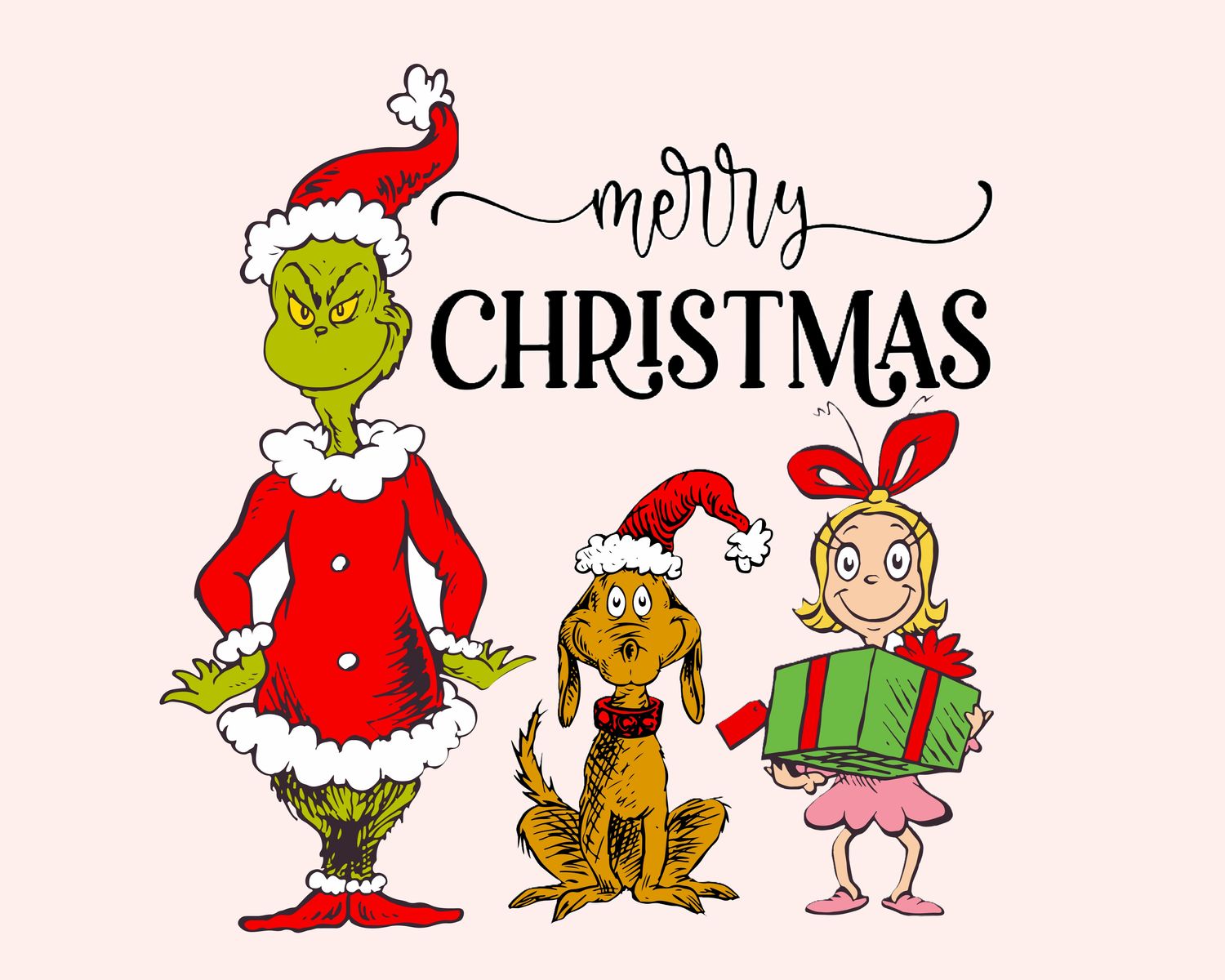 The Grinch Christmas home decor blocks