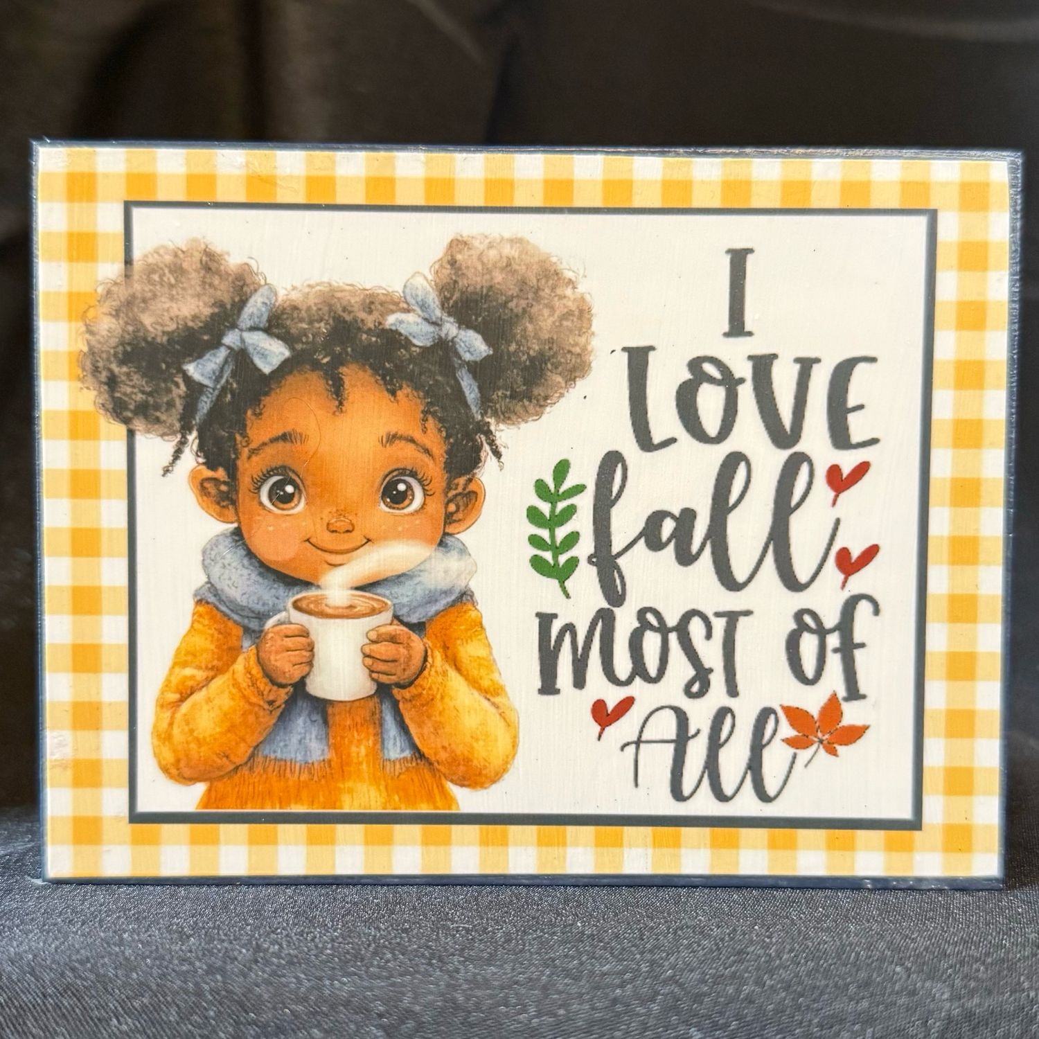 Lil Girl Fall home decor blocks