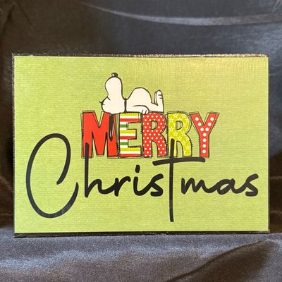 Snoopy Christmas home decor signs