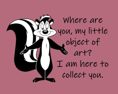 Pepe LePew Valentine home decor blocks