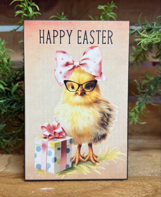 Easter Chicks home decor blocks