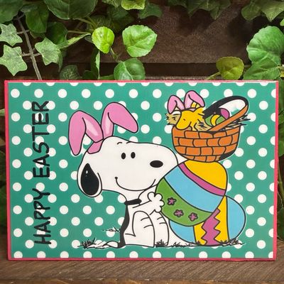 Easter Beagle home decor blocks