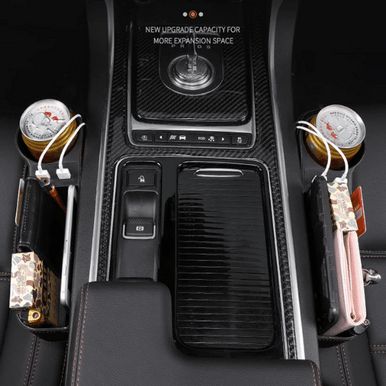 Car Seat Organiser with Dual USB Ports - Extra Storage &amp; Charging

