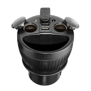 Car Cup Holder Charger &amp; Cigarette Lighter with Dual USB Ports

Charge &amp; Power Devices On-the-Go Effortlessly

