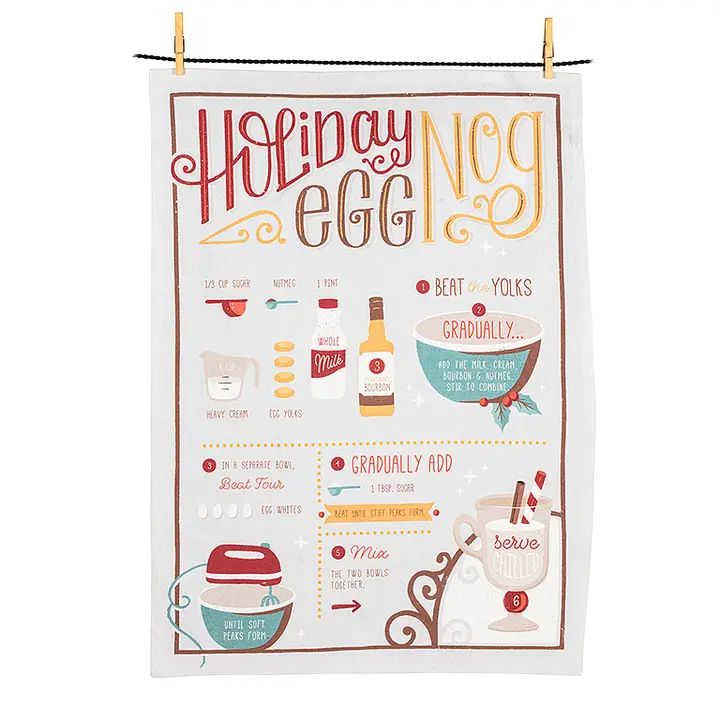 Holiday Recipe Towel - Egg Nog
