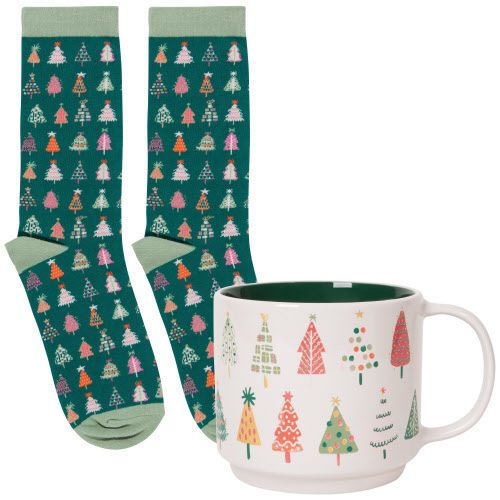Mug &amp; Sox - Xmas Trees