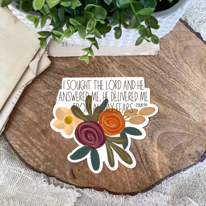 TaleMeCo - Psalm 34:4 Sticker