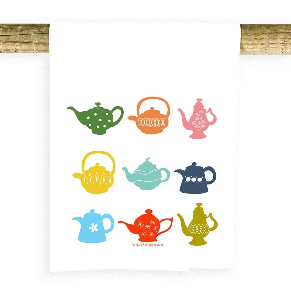 Teapots Multicolor Towel
