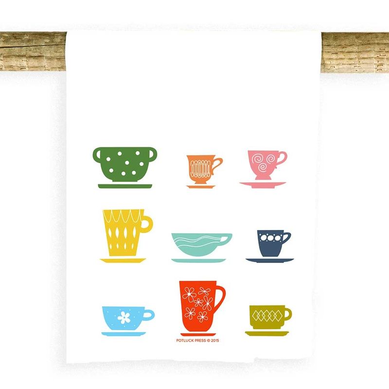 Teacups Multicolor Towel