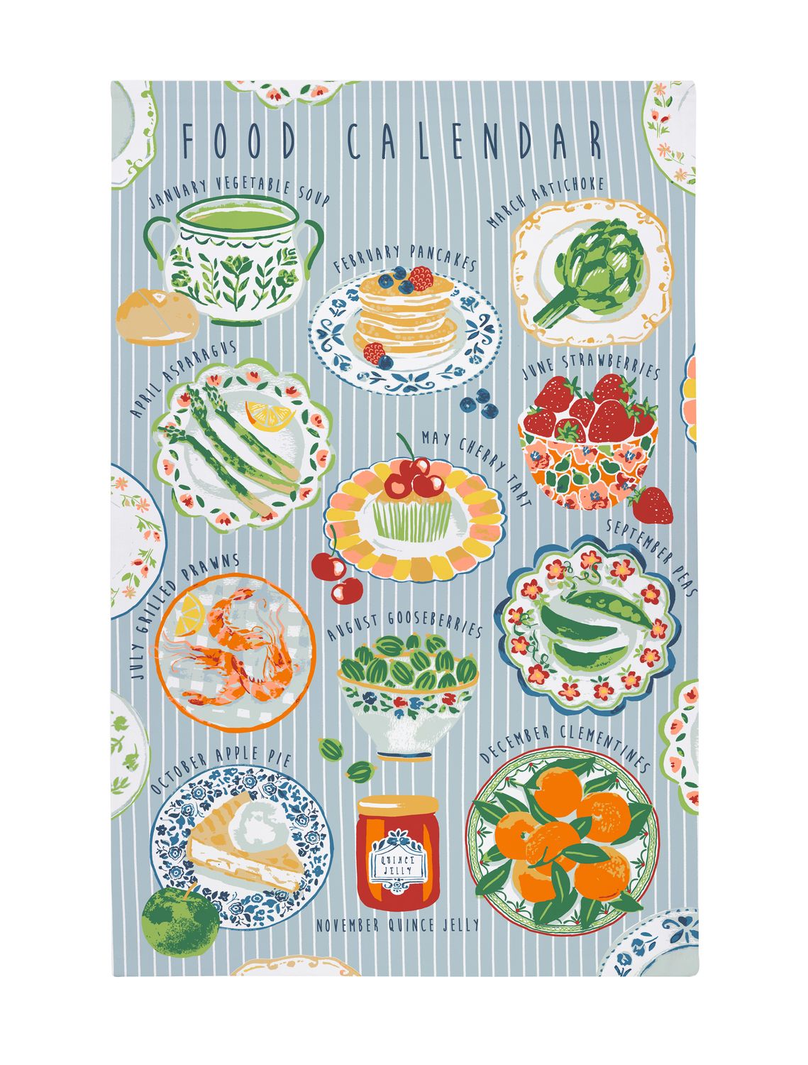 Food CalendarTea Towel UW