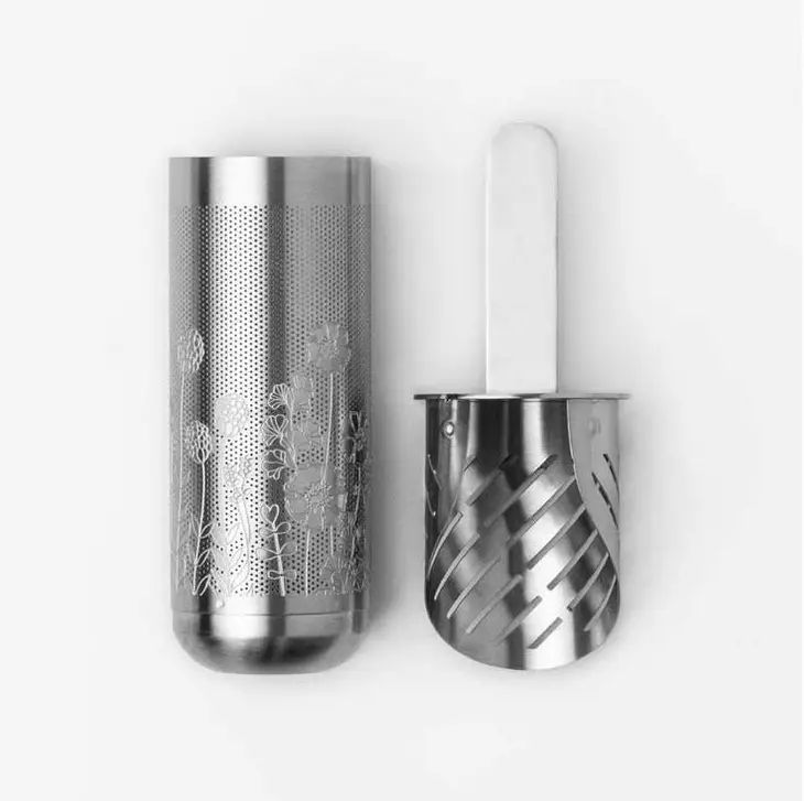 Monista Tall Floral Infuser w/scoop - Silver