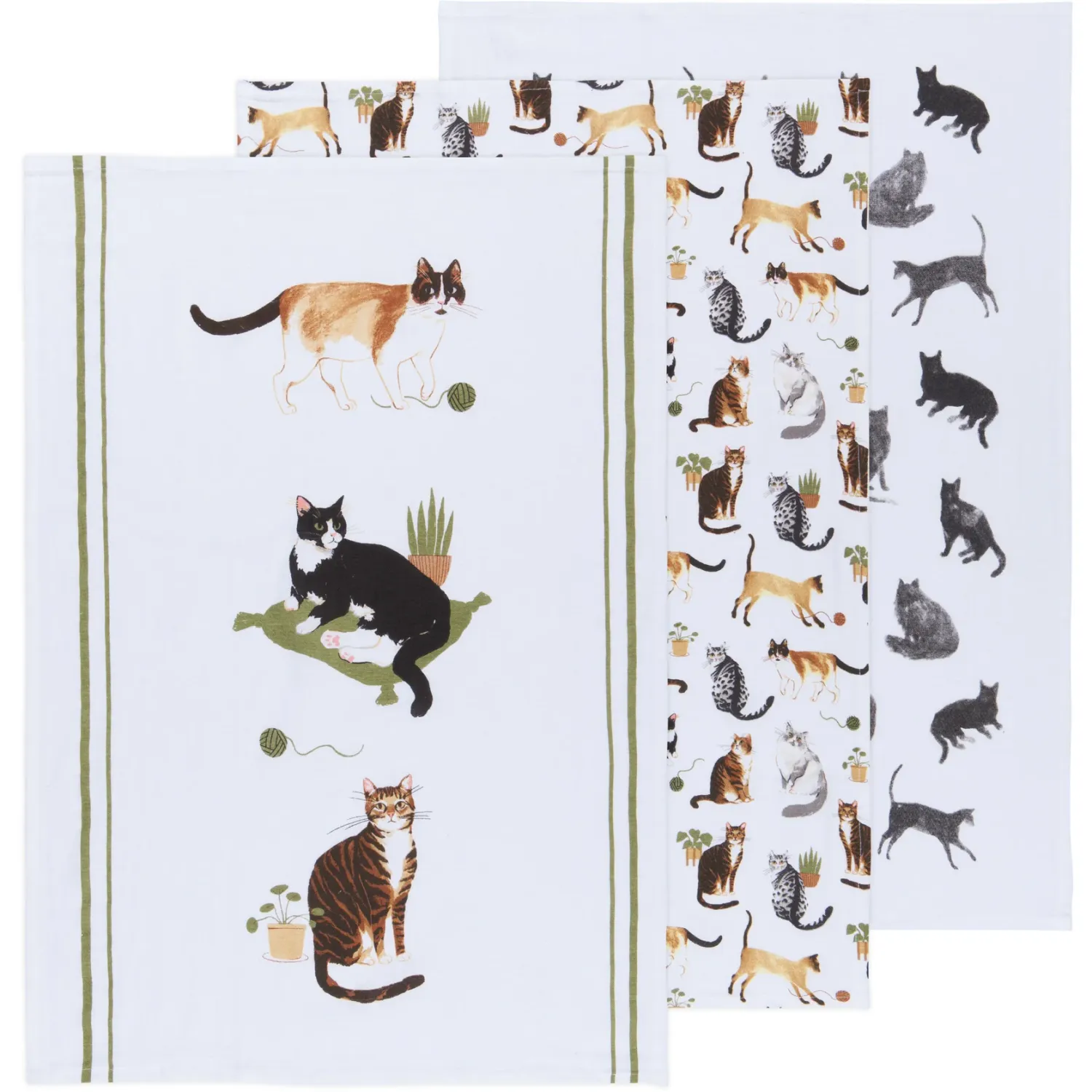 Cat Collective Set of 3 Flour Sack Towels